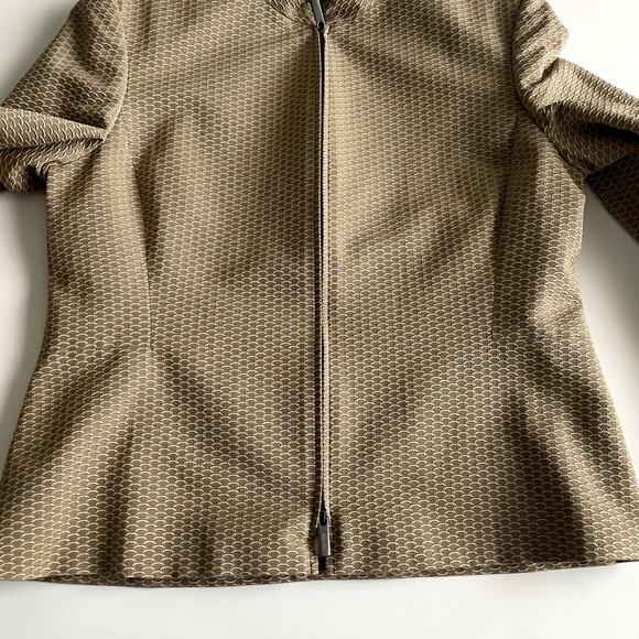 NWT Zanella Textured Full Zip Women's Jacket Blazer Size 8 Made in Italy - Picture 10 of 16